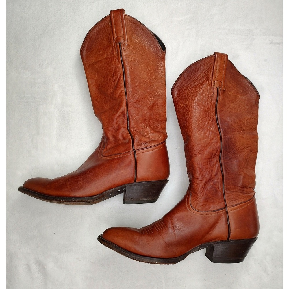 Tony Lama Women's Western Cowboy Bootsโ Brown Leather Style 1012 L 6M